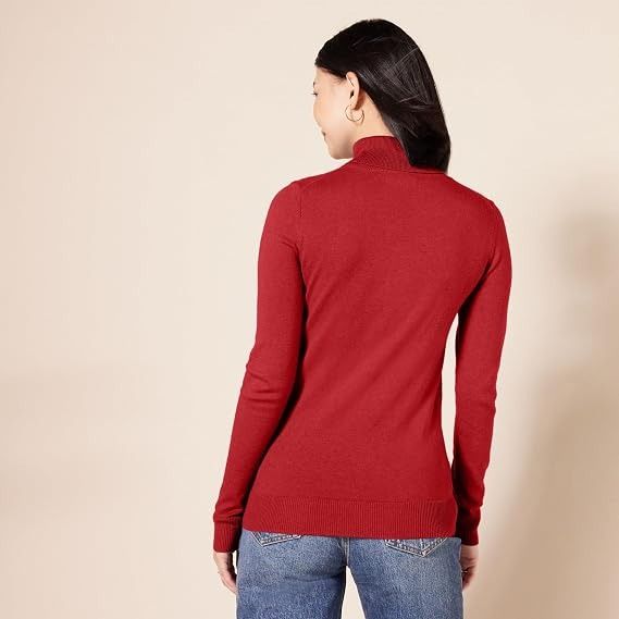 Red Turtleneck Sweater image 3
